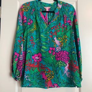 Lilly Pulitzer Elsa Silk Top M